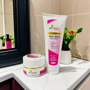 Hiba Herbal Whitening Cream and Face Wash